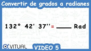 ✍ Convertir de Grados a Radianes  Video 5 de 6 [upl. by Odele]