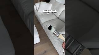 Will black paint stain my WHITE couch 😱 How to get stains out of your couch [upl. by Waters]