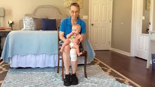 Teaching Dynamic Sitting Balance Exercises for a Baby with Low Tone 12 [upl. by Ahsenit]