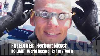 Freediver Herbert Nitsch  WR20 2007 No Limit 702 ft 214 m [upl. by Rapsac]