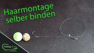 Karpfenangeln Basics Haarmontage einfach selber binden  Tutorial  fishingkingde [upl. by Monteith]