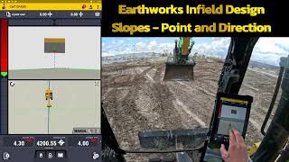 SITECH Intermountain Trimble Earthworks Infield Design Slopes and Point and Direction [upl. by Eilesor878]