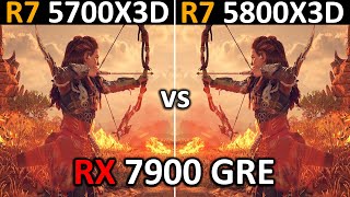 RYZEN 7 5700X3D vs RYZEN 7 5800X3D  RX 7900 GRE  Test In 12 Games  2024 [upl. by Fraze]