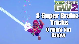 3 Super Brainz Tricks Easy Plants vs Zombies Garden Warfare 2 [upl. by Ellierim340]