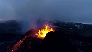 Volcanos with Flowing Lava Scenic Relaxion with Peace Music [upl. by Herve826]