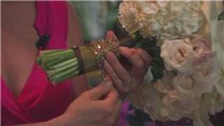 Wedding Floral Arrangements  How to Wrap Flower Arrangements With Ribbon [upl. by Aihceyt497]