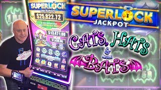 🔒SUPER WIN 🔒SuperLock Jackpot ✦ Cats Hats amp Bats  The Big Jackpot [upl. by Shoshana685]