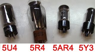 rectifier tube performance test  5R4 5U4 5Y3 5AR4 using 300B SE tube amplifier [upl. by Tshombe]