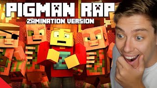 Reacting To EPIC PIGMAN RAP Minecraft Song [upl. by Atnuahsal678]