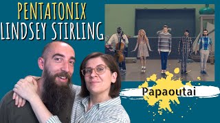 Pentatonix ft Lindsey Stirling  Papaoutai REACTION with my wife [upl. by Alekin537]