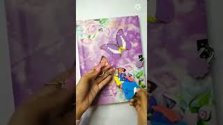 Unboxing my Purple Diary💜 ASMR shorts craftyjas [upl. by Eimorej]