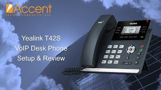 Yealink T42S Setup  VoIP Phone Review amp Config [upl. by Gipsy]