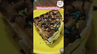 White chocolate 😋Waffles 🧇 waffle waffles whitechocolate whitechocolaterecipe shortsfeed food [upl. by Britney418]