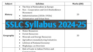 MBOSE Syllabus 202425  Social Science  SSLC Class 10  Meghalaya Online [upl. by Garin]