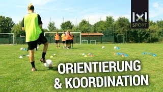 Fußballübung zur besseren Orientierung amp Koordination  innovatives Fußballtraining [upl. by Phina248]