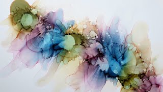 Alcohol Ink Beginner Tutorial Fluid Art  in real time  nr 56 [upl. by Bensky781]