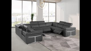 1126 8Piece 4PowerNC Reclining Top Grain Italian Leather Sectional Assembly Instruction Video [upl. by Seafowl]