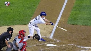 Zack Greinke connects on a butcherboy single in the 2014 NLCS [upl. by Lokkin677]