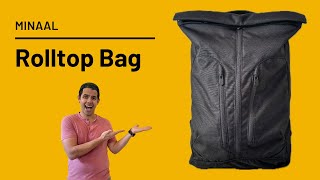 Minaal Rolltop Backpack Review  Minimalist EDC Backpack [upl. by Rains]