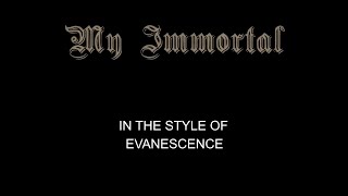 Evanescence  Amy Lee  My Immortal  Karaoke [upl. by Ayn37]