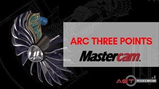 How Arc Three Points command will create an arc from three points Mastercam [upl. by Amitak]