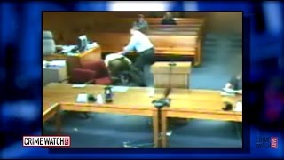 Judge Jumps Into Courtroom Tussle Helps Restrain Defendant  Crime Watch Daily [upl. by Sudoeht60]