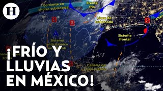 ¡A sacar la chamarra y paraguas Frente frío y el monzón mexicano provocarán lluvias en estados [upl. by Daht200]