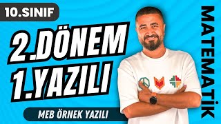 10Sınıf 2Dönem 1Yazılı Soruları  MEB Ortak Sınav Soruları  10Sınıf Matematik [upl. by Ariada]