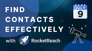 Find Contacts Effectively with RocketReach  Beginner Training [upl. by Susejedesoj]