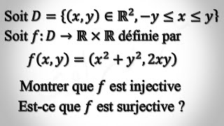 Mathématiques 1 ère Bac SM Les applications exercice corrigé Injectivité et Surjectivité [upl. by Nek]