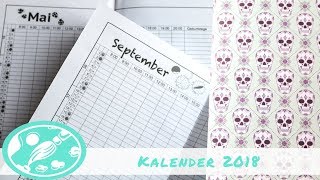 Kalender 2018  PDF zum ausdrucken Heft selber binden DIY [upl. by Claudian]