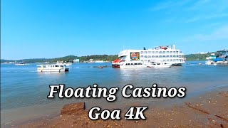 Goa 4K  Walking Tour Mandovi River Promenade  Indias Floating Casinos [upl. by Wilburn873]