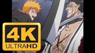 Ichigo Kurosaki vs Kenpachi Zaraki English Dub 4K [upl. by Ellertal111]