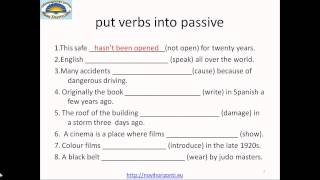 Active or Passive voice  exercises [upl. by Eceirehs615]