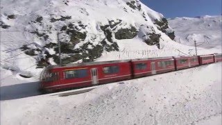 Bernina Express Berninapass Winter Heli TopOftv [upl. by Nauqahs]