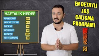 EN DETAYLI ÇALIŞMA PROGRAMI  FEN LİSESİ HEDEFLEYENLER  LGS [upl. by Savage]