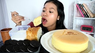 MUKBANG JAPANESE CHEESECAKE amp OREO [upl. by Trow]