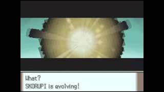 Pokemon Platinum Skorupi Evolves To Drapion [upl. by Odrude]