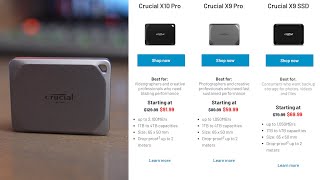 Crucial X9 vs X9 Pro vs X10 Pro Portable SSDS Compared [upl. by Anirbac609]