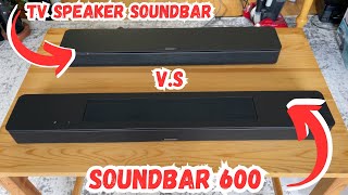 Does more MONEY  Higher Quality sound Comparison of Bose Smart Soundbar 600 vs Bose TV Speaker [upl. by Zerelda]