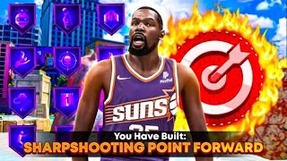 This NEW “SHARPSHOOTING POINT FORWARD” BUILD is OVERPOWERED in NBA 2K24🔥🔥🔥 BEST SMALL FORWARD [upl. by Thorman]