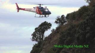 Rescue Chopper Winches People From Cliff Top [upl. by Sula]