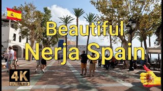 NERJA 🇪🇸 4k WALKING TOUR ON THE COSTA DEL SOL SPAIN 🇪🇸 [upl. by Hans]