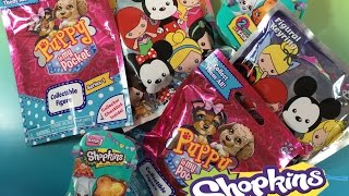 Disney Figural Keyrings Shopkins Season 3 Plus Puppy In My Pocket Opening  PSToyReviews [upl. by Chamkis]