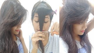 How To Cut Perfect Front Layered Fringe At Home  Side Swept Bangs  Flicks  Krrish Sarkar [upl. by Aizan]