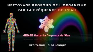 42962 Hz LA FRÉQUENCE DE L’EAU  MÉDITATION HOLOPHONIQUE DE NETTOYAGE PROFOND DE L’ORGANISME [upl. by Nevuer]