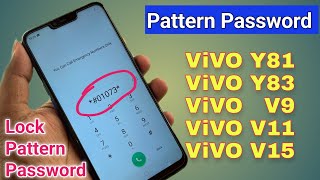 Vivo Y81 Pattern Unlock  Vivo Y83 Y81 V9 V11 V15 All Type Password Pattern Lock Remove [upl. by Erreipnaej]