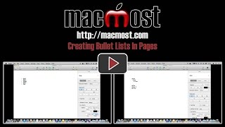 Creating Bullet Lists In Pages 1016 [upl. by Hamnet518]