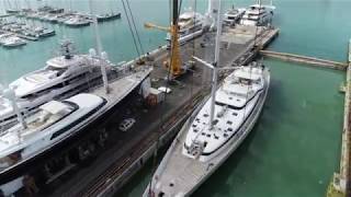 Sailing Yacht M5 mast unstepping  NCA Refit [upl. by Canute317]