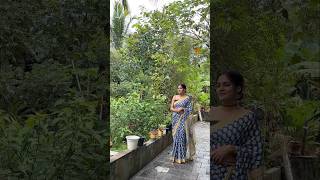 Ente kannil x Apoorva Vijaykumar  shorts saree rain indigo [upl. by Kelam646]